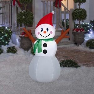 Gemmy 4Ft Lighted Snowman Christmas Inflatable